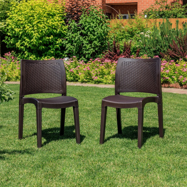 Комплект обеденных стульев Royal Family JULY (2 шт.) коричневый